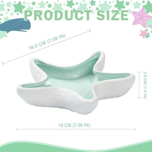 OSOPOLA Ceramic Starfish Jewelry Tray Ocean Ring Holder Dish Key Tray - Image 2