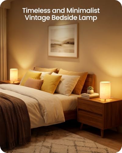 Small Table Lamps Set of 2, 8.1" Bedside Lamps Set 2 for Bedroom - Image 3