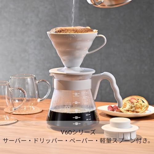 HARIO V60 Pour Over Coffee Starter Set, Size 02, Pale Grey - Image 5