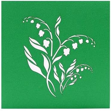 ETA Lily of the Valley Pop Up Card - 3D Happy Birthday with Flowers Design, Flower Card, for Mother’s Day, Get Well Best Wishes Mom, Women and Friends, F16