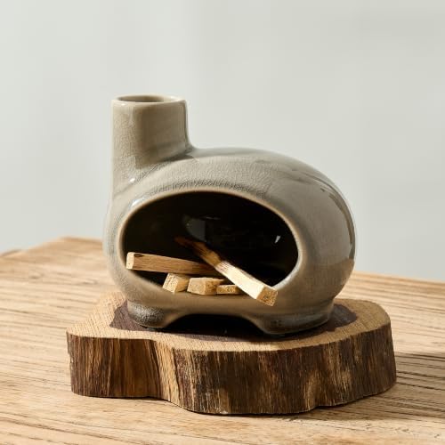Handmade Ceramic Incense Holder,Palo Santo Holder for Burning,Sage Burner by SIDUCAL