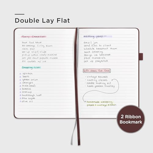 &And Per Se Lined Notebooks 3-Pack Gift Set, A5 Hardcover Journals, 160 Pages 100gsm Thick Paper, 3 Assorted Colors (Black, Green, Dark Red) - Image 4
