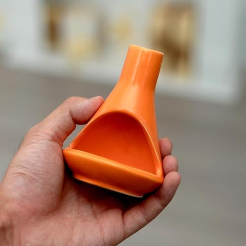 MOUGIGI Mini Chiminea Palo Santo Holder, Ceramic Incense Cone Burner - Image 2