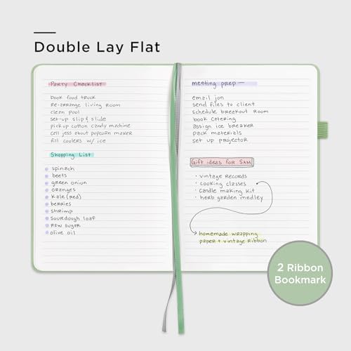 &And Per Se Lined Journal Notebook, 160 Pages, A5 5.7 x 8 inches College Ruled Thick Paper Notebook Journals for Writing, Hardcover Notebooks for Women Men Office School (1 Pack, Light Green) - Image 3