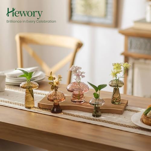 Hewory Plant Propagation Station: 10PCS Fall Glass Mushroom Vase for Flower - Image 4