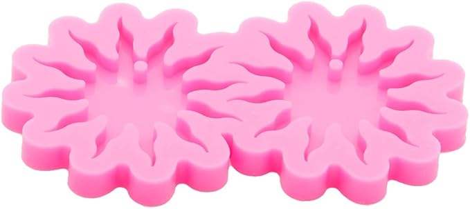 shining queen 103Pcs Sun Flower Shape Resin Earring Mold Silicone Resin Jewelry Molds 3 Pair Epoxy Resin Casting Molds for Women Earring Crafts Including 100 Earring Accessories DIY Necklace Pendant