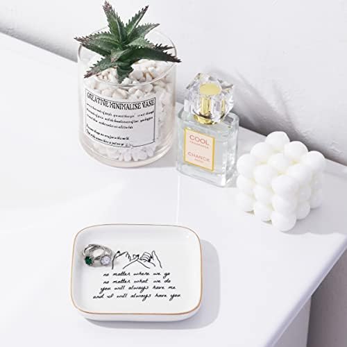 PUDDING CABIN Friend Gifts for Women —No Matter Where We Go, No Matter What We Do, You Will Always Have Me, and I Will Always Have You! —Gifts For Friends Going Away Friendship Ceramic Ring Dish - Image 6
