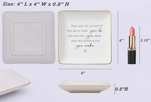 May You Be Proud of the Work You Do-Colleague Promotion,Retirement,Moving Away,Farewell,Goodbye,Leaving New Job Gifts-Boss Coworker Appreciate,Christmas Gifts-Jewelry Tray Trinket Holder Ring Dish - Image 5