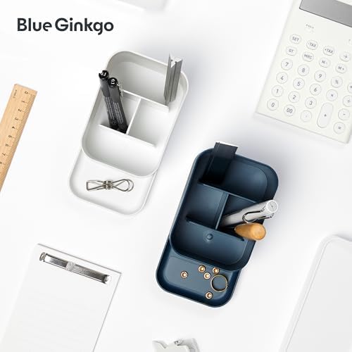 BLUE GINKGO Pen Holder, Desk Organizer, Blue, Made in Korea - Image 5