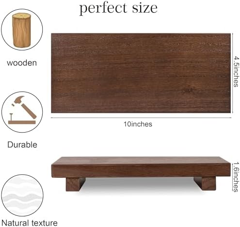 Wood Bathroom Tray Farmhouse Decor Kitchen Soap Holder, 10"x4.5" Walnut - Image 4