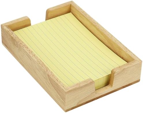 MultiBey Rubber Wood Sticky Note Holder - 4x6 Inch Note Pad Dispenser by MultiBey