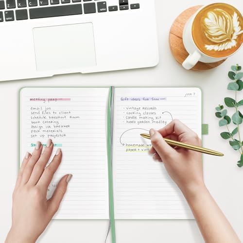 &And Per Se Lined Journal Notebook, 160 Pages, A5 5.7 x 8 inches College Ruled Thick Paper Notebook Journals for Writing, Hardcover Notebooks for Women Men Office School (1 Pack, Light Green) - Image 5