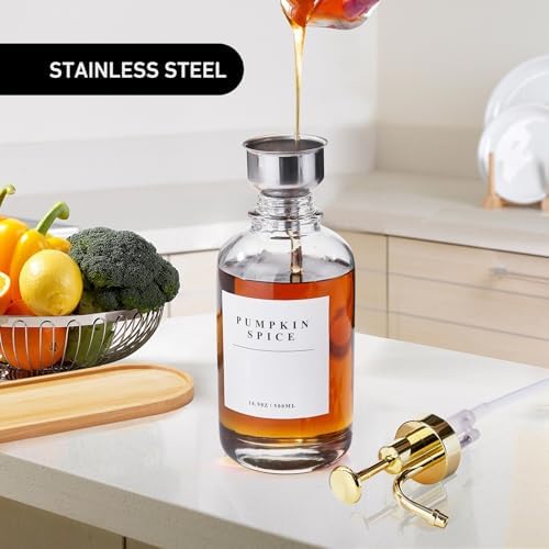 Coffee Syrup Dispenser for Coffee Bar with Gold Upgraded Pump, 1 Pack - Image 3
