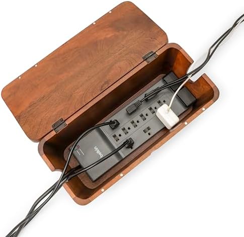 Extra Large Cable Management Box, Power Strip & Cord Hider, Desk Organizer - Image 5