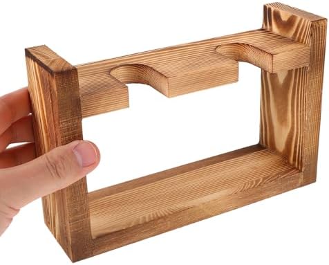 Cabilock Vintage Hydroponic Propagation Vase with Wooden Flower Stand, 2pcs Desktop Planter Set for Living Room and Office Decorative Plant Terrarium - Image 4