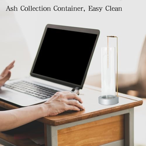 Incense Holder for Sticks, Anti-Ash Flying Incense Burner with 30 Incense Sticks, Detachable Glass Ash Catcher - Image 6