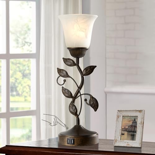 Touch Bedside Table Lamp for Living Room with 2 USB C+A Ports - Image 2