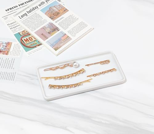 6.4" Porcelain Small Bathroom Narrow Mini Tray - White - Image 4