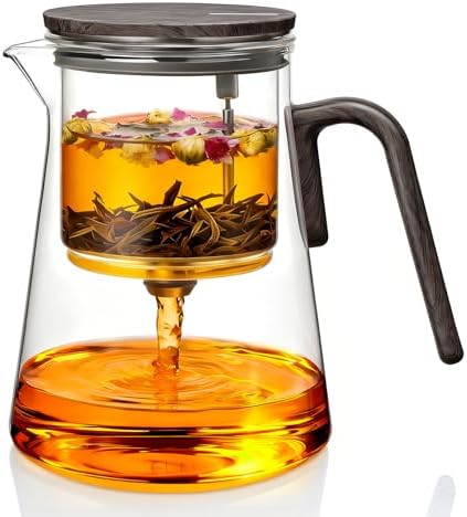 ZENS Magic Teapot with Infuser and Magnetic Lid for Loose Tea Maker, 34oz by ZENSLIFESTYLE
