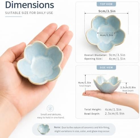 Flower Ring Holder Dish with Gift Box, Ceramic Jewelry Tray - Image 6