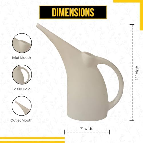 KP KOOL PRODUCTS Watering Can 1/2 Gallon - Small Watering Can for Indoor Plants - Outdoor Watering Can - White Plant Waterer - Plastic Watering Can for Garden - 1 Pack - Image 3