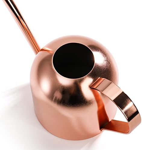 Fasmov Stainless Steel Watering Can, Small Modern Style Watering Pot, 15oz/450ml Plant Watering Can with Long Spout to Prevent Spillage, Perfect for Outdoor and Indoor Plants (Copper) - Image 3