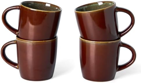famiware Coffee Mugs Set of 4, Milkyway 13 oz Ceramic Cup Set with Handle by Famiware