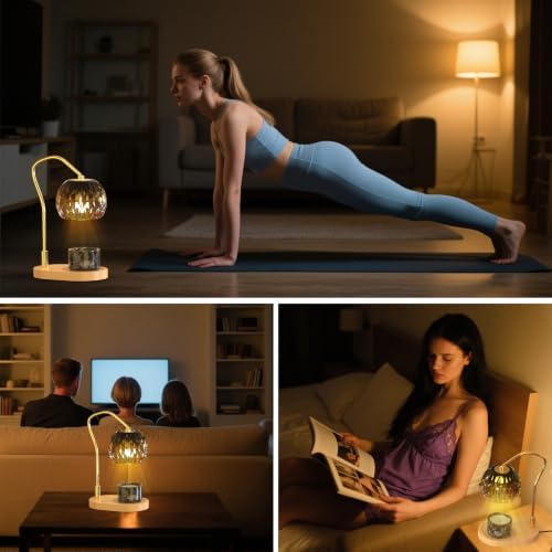Candle Warmer Lamp with Timer & 4-Level Dimmer, Modern Decor - Image 6