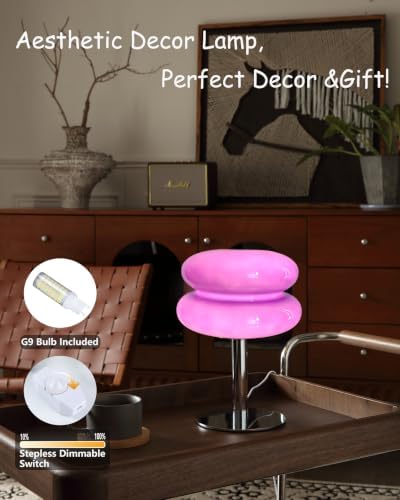 Glivpny Mushroom Lamp Table Lamp, Mid Century Modern Table Lamps (Purple) - Image 2