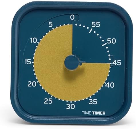 Time Timer MOD - Home Edition - Individual Sized 60 Minute Visual Countdown Timer for ADHD, Adults, Students, and Pomodoro with Silent Operation (Metallic Midnight) by TimeTimer
