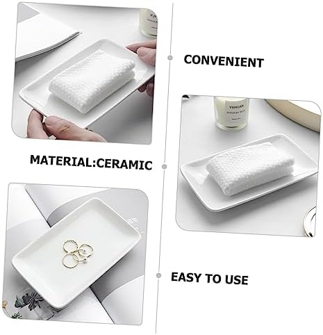 WOONEKY 2pcs Ceramic Jewelry Dish Tray for Organizing Small Items - Image 6