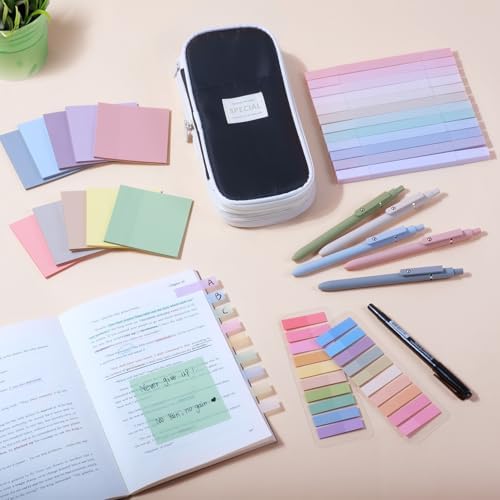 49Pcs Book Annotation Kit Aesthetic School Supplies with Pencil Case - Image 6