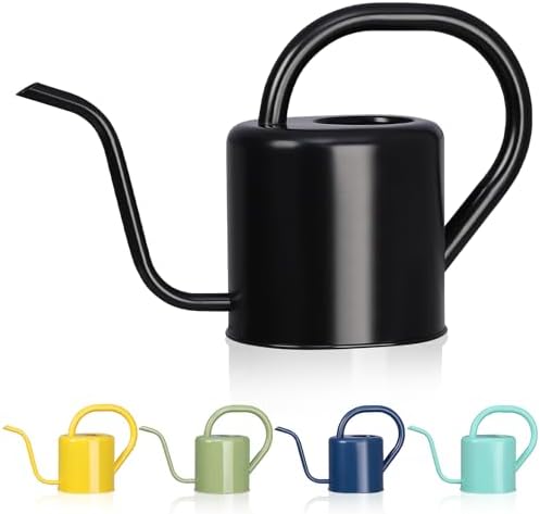 Watering Can, Stainless Steel Watering Can for Indoor & Outdoor Plants, 1L/35oz Long Spout Water Can with Handle, Rust-Proof Plant Watering Pot for House Plants, Garden Flowers by gegemaoyi