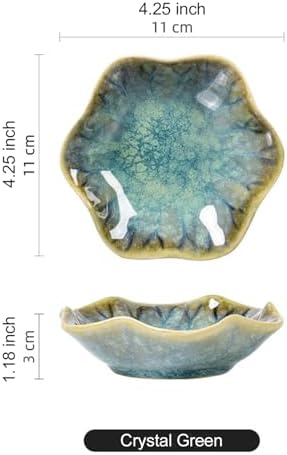 Lotus Leaf Ceramic Jewelry Ring Dish for Women (Crystal Green) - Image 2
