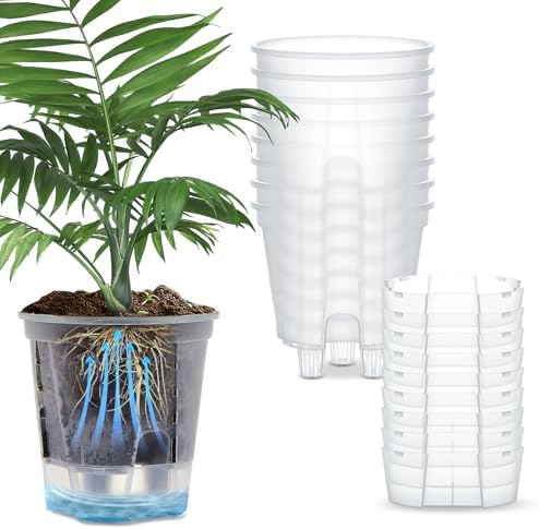 Wonderjune Self Watering Planter, 4.72'', Clear, 9 Pcs by Wonderjune