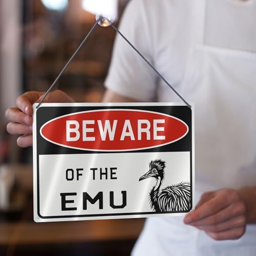 Metal Sign - Beware of The Emu - Funny Aluminum Sign - Warning Decor for Yard, Garden, Garage, Fence - 8x12 Inches - Image 5