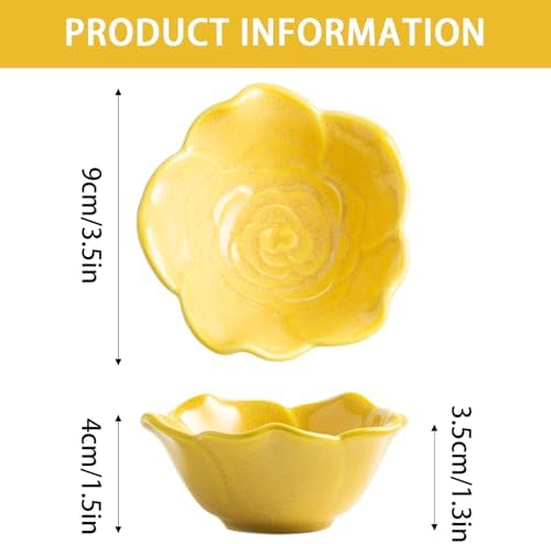 Mecaikru Ceramic Flower Jewelry Dish, 3.5 in Ring Tray with Gift Box & Card - Image 5