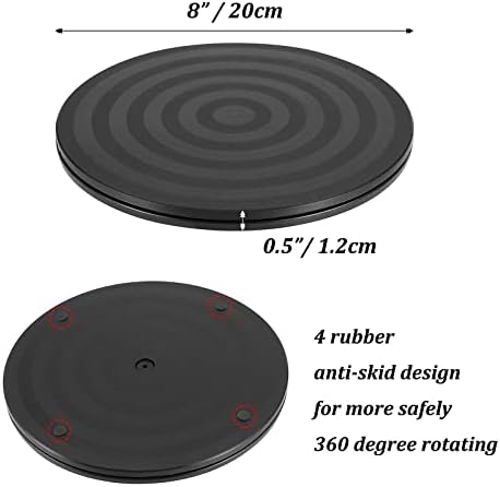Hanobe Wooden Lazy Susan for Table Centerpiece, Round Serving Tray, 11.2" - Image 6
