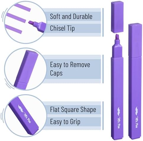 Mr. Pen- Aesthetic Highlighters No Bleed, 10 Pack, Assorted Colors | Chisel Tip, Cute Highlighters Assorted Colors for Journaling, Highlighting, Underlining, Fast Dry, Back to School Supplies - Image 4