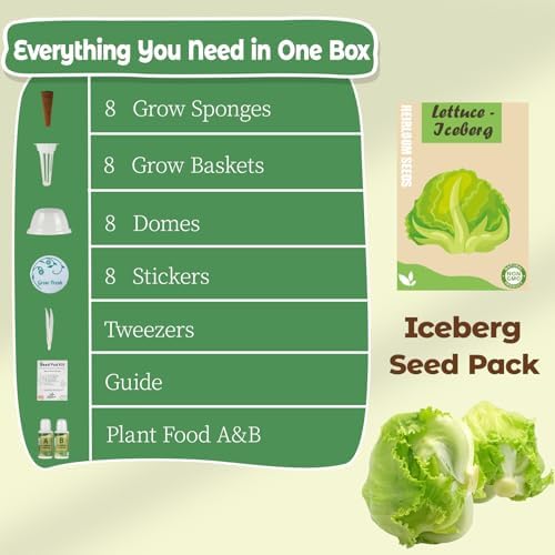 8-Pod Iceberg Lettuce Seed Pod Kit for Aerogarden, Includes Iceberg Seeds - Universal Hydroponic Pods Indoor Gardening Supplies (8-Pod) - Image 6