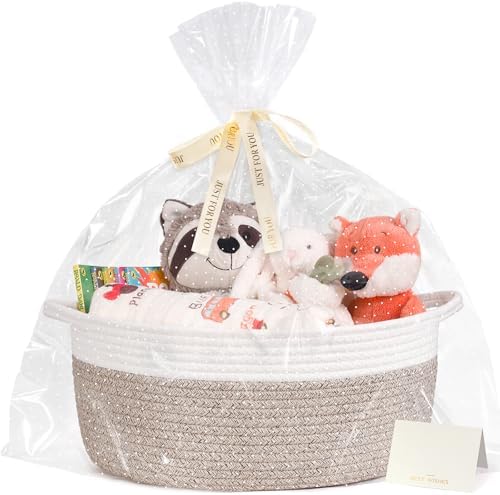 CHICVITA Large Gift Basket Empty with Bags & Ribbon to Fill, Brown by CHICVITA
