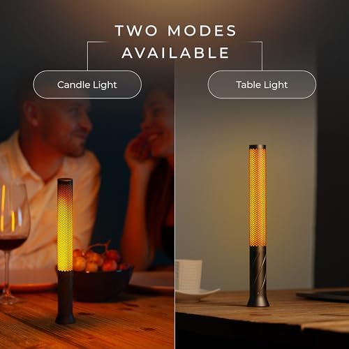 phonar Rechargeable Flameless Candle Lamp, Cordless Ambient Table Light for Bedroom, Romantic Dinner, Restaurant & Cozy Home Decor, Warm Dimmable LED Candlelight - Image 2