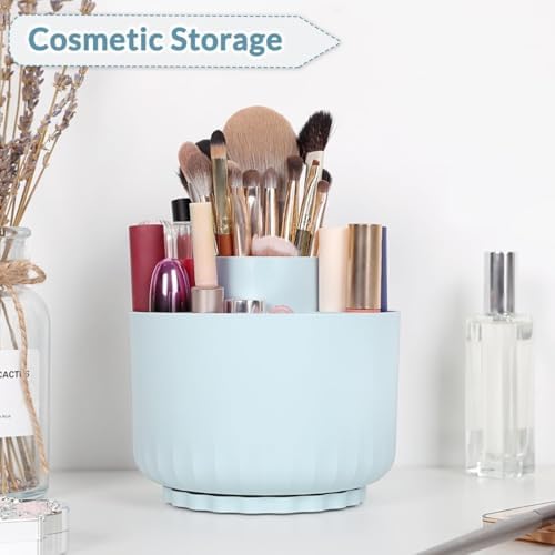 SKYDUE 360 Degree Rotating Desk Organizer, Dual-Purpose Pencil Pen Holder for Desk, Rotating Pencil Cup with 5 Slots, Office Supplies, Desk Decor for Office, School, Home - Image 6