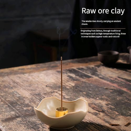 Elegant Ceramic Incense Ash Catcher – Minimalist Beige Incense Holder with 9-Hole Base, Smooth Bottom, Portable & Decorative for Home, Tea Table - Image 7