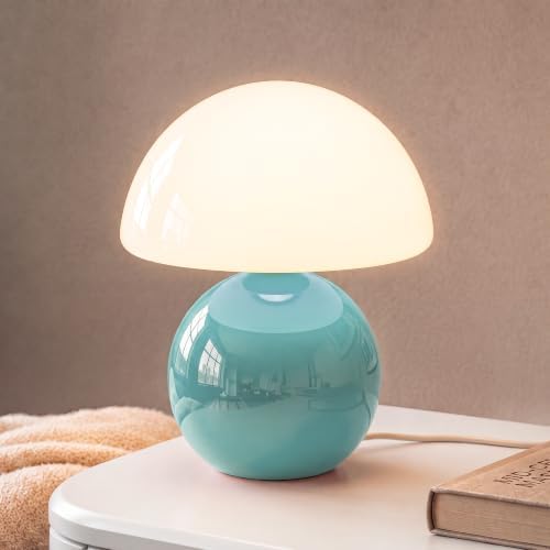 Dawnwake Mushroom Lamp Table Lamp for Bedroom-Small Desk Table Lamps,Blue by Dawnwake