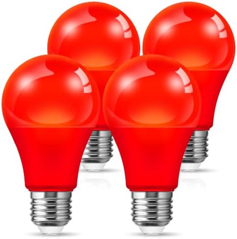 JandCase Christmas Red LED Light Bulb Outdoor Decor [4 Pack]Christmas Light by JandCase