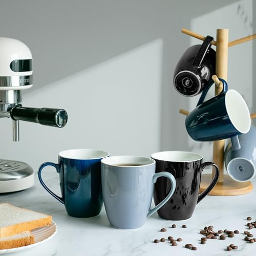 BTaT- Porcelain Coffee Mugs Set, 16 Ounces, 4 Pack, Gray Ceramic Coffee Mugs with Handle, Restaurant Cups for Mocha, Tea, Cappuccino, Cocoa, Cereal, Mug Gift Set, Dishwasher Safe - Image 7