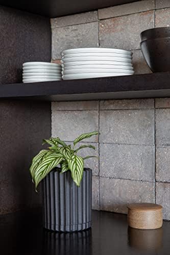 Veradek Demi Series Demi 6" Planter w/Tray - Black, 2 Pack - Image 5