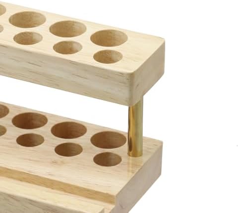 Crapyt Wooden Pen Display Stand with 15 Slots and Cell Phone Stand - Image 5