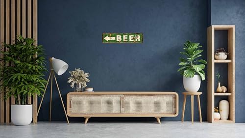 Vintage Tin Beer Sign Retro Metal Sign Suitable For Home Street Shop Garage Bar - Multi-Purpose For Indoor/Outdoor Use Plaque 4x16 Inch - Image 5